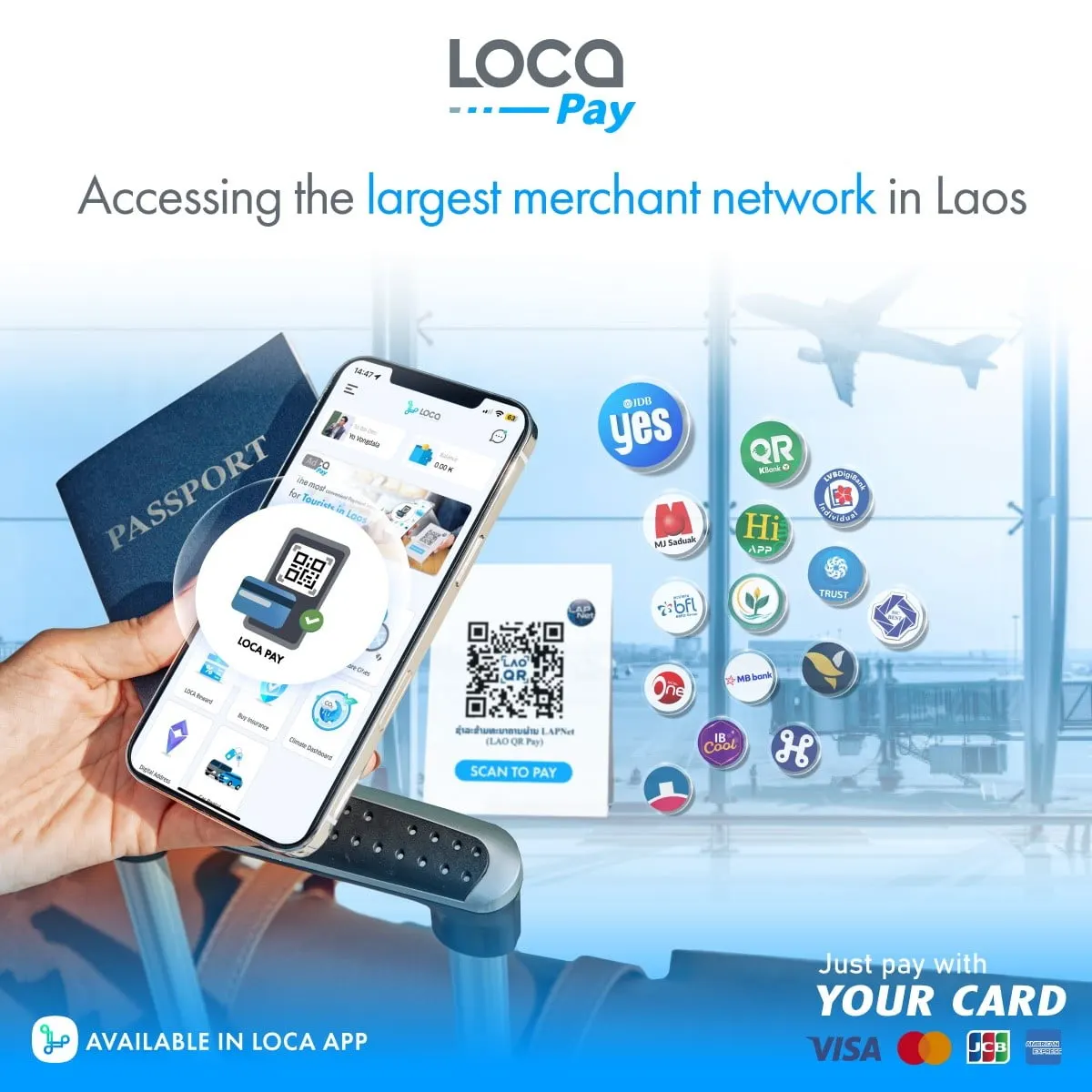 loca pay laos cambodia payment credit card tourist travel tour visit QR