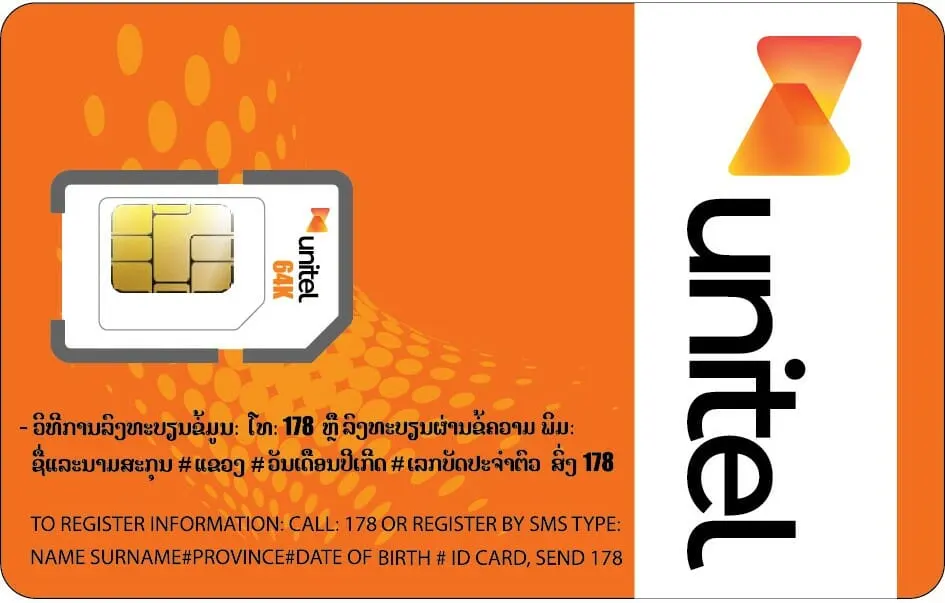 Unitel Laos SIM card used for APN configuration